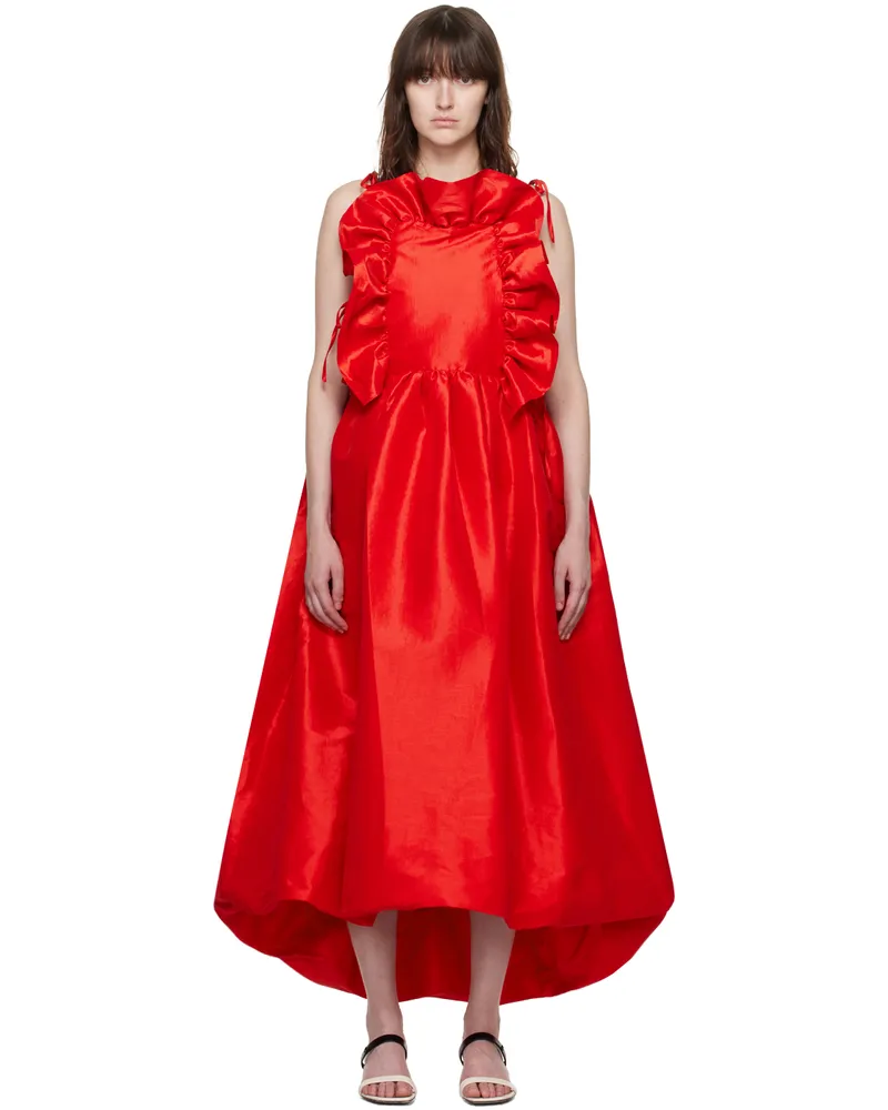 Kika Vargas SSENSE Exclusive Red Ramya Maxi Dress Red