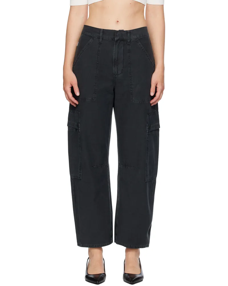 Citizens of humanity Black Marcelle Low Slung Easy Cargo Pants Wblk