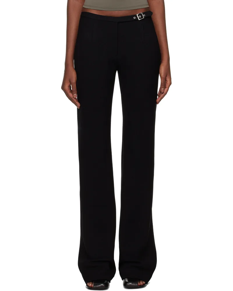 Paris Georgia Black 09 Sleek Belted Trousers Black