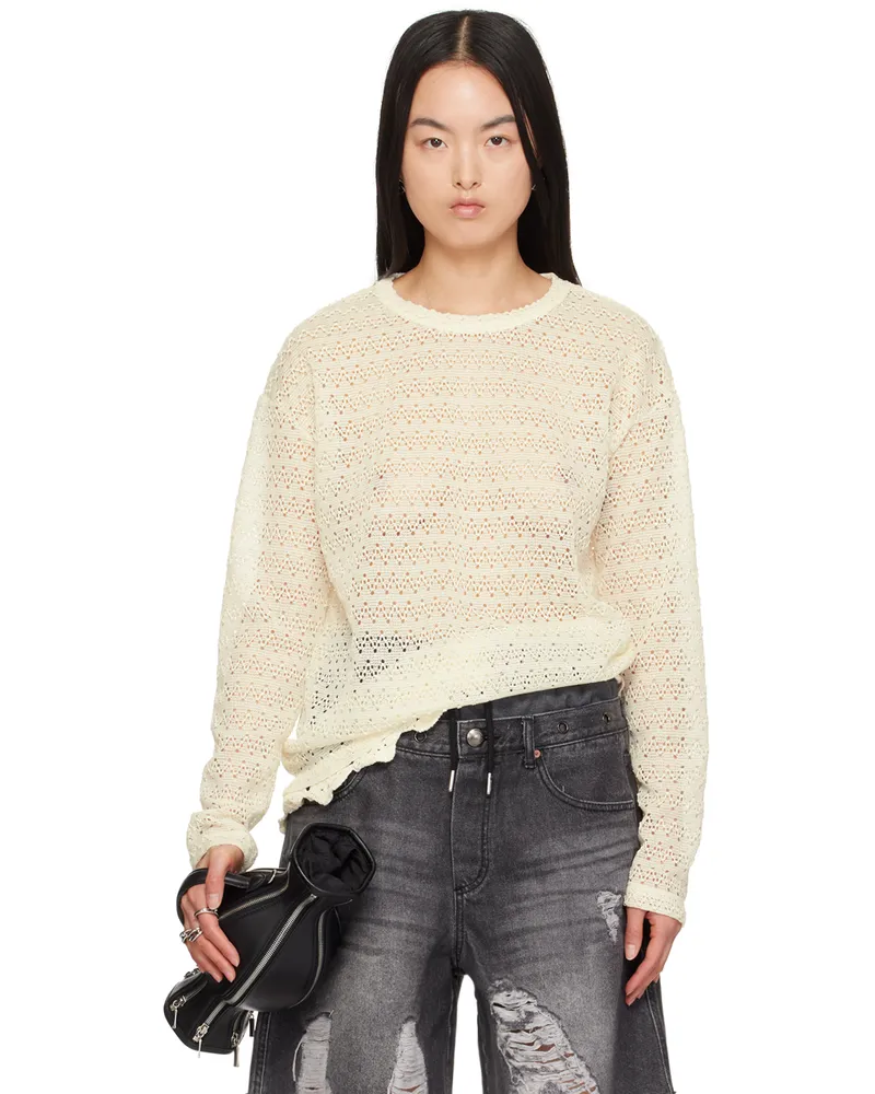 Andersson Bell Off-White Flower Garden Sweater Ecru
