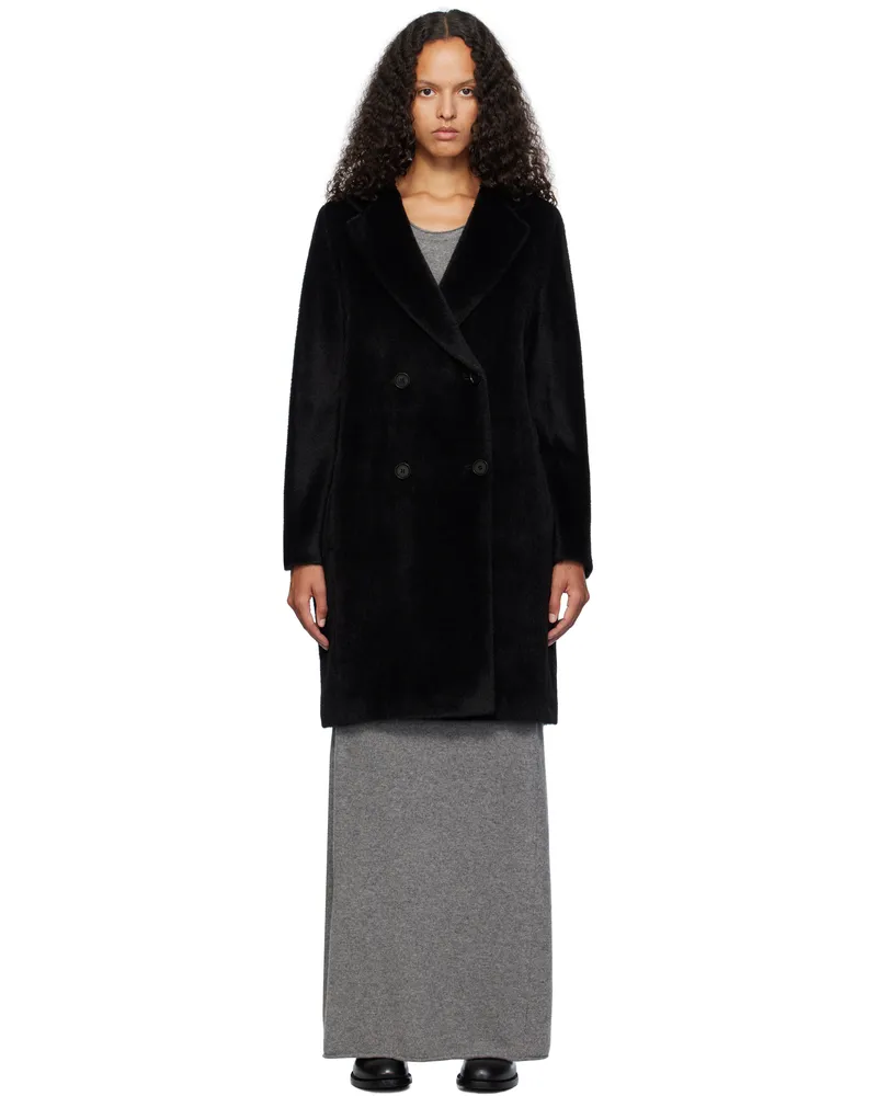 Max Mara Black Roseto Coat 004