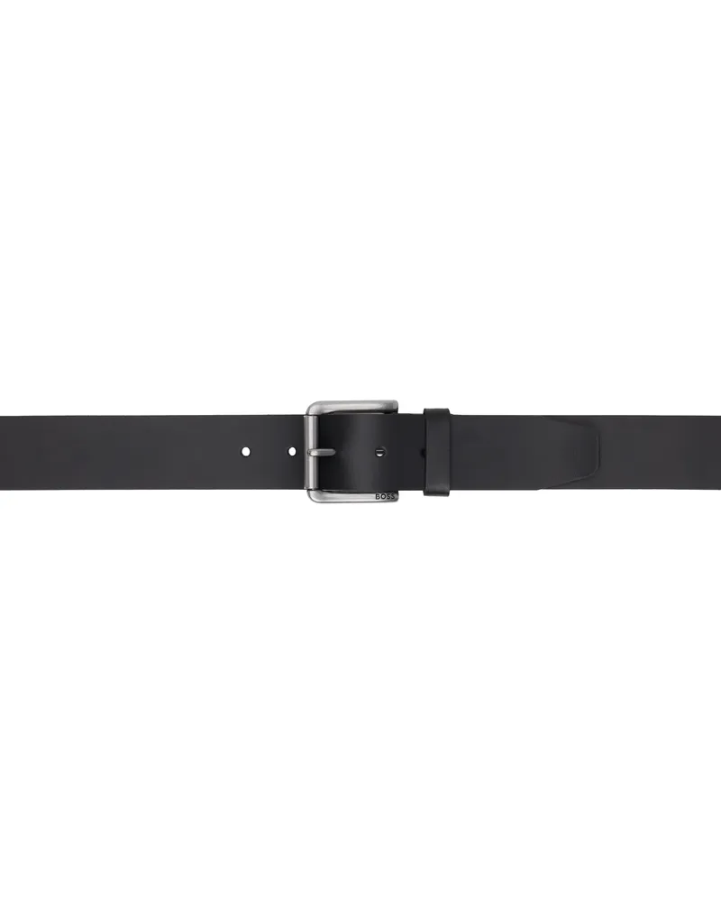 HUGO BOSS Black Logo Engraved Buckle Belt 001-black