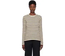 Off-White & Black Stripe Long Sleeve T-Shirt
