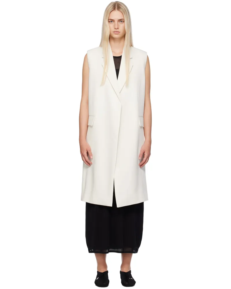 Totême Off-White Sleeveless Coat 059