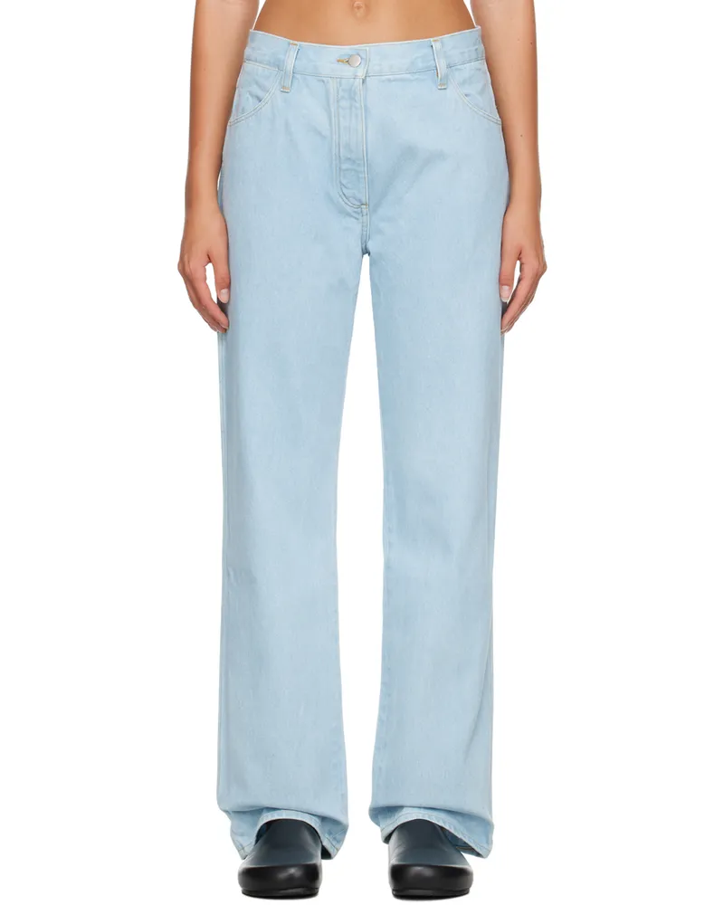 Studio Nicholson Blue Aral Jeans Bleach