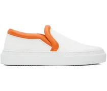 White Bumper-Tube Sneakers