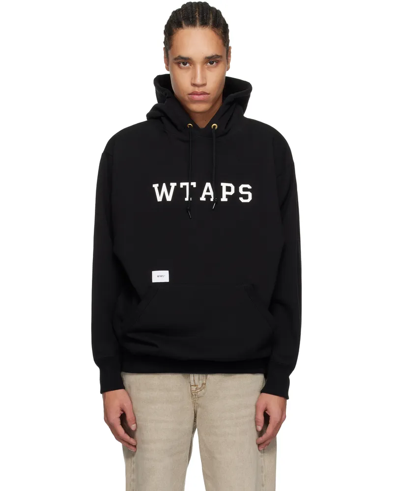 WTAPS Black Cotton Academy Hoodie Black
