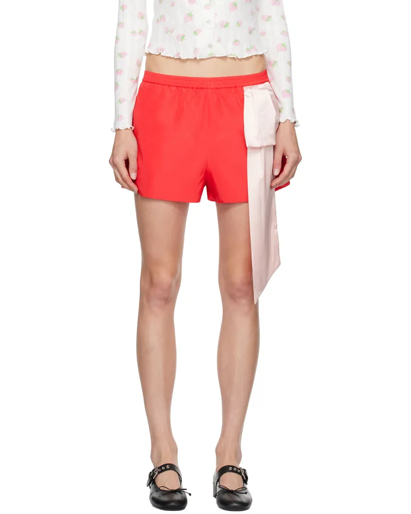 Sandy Liang Red Ambleside Shorts 616