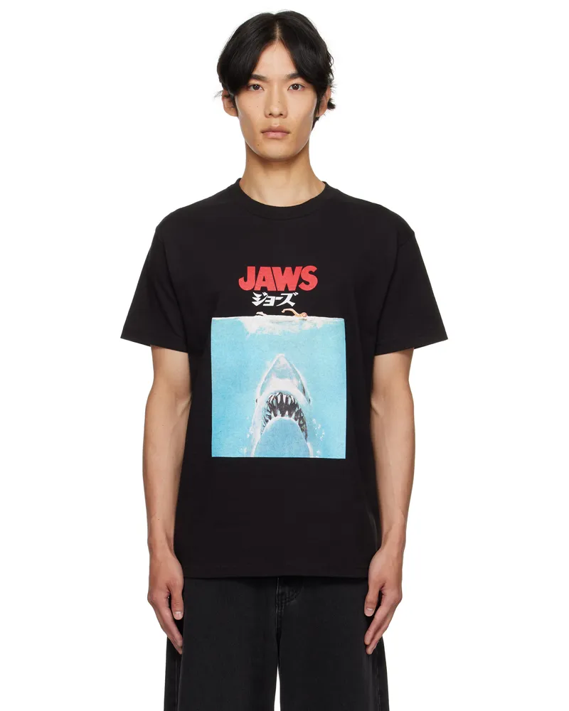Wacko Maria Black 'Jaws' Crew Neck T-shirt Black