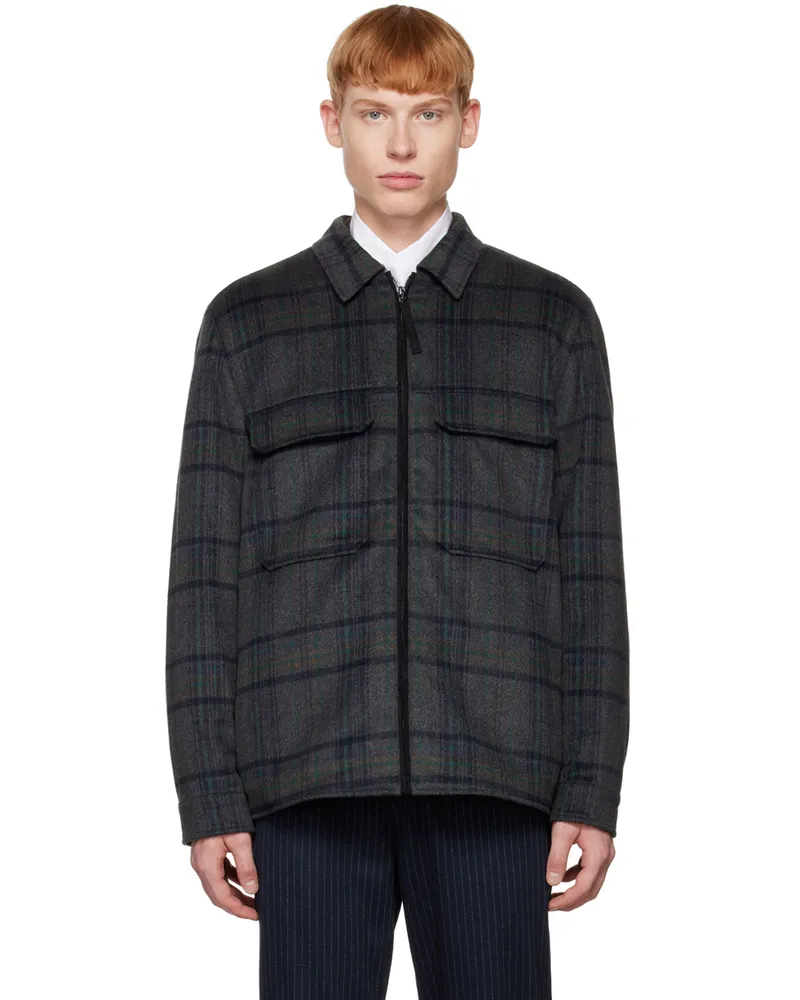 Vince Gray Check Jacket Med