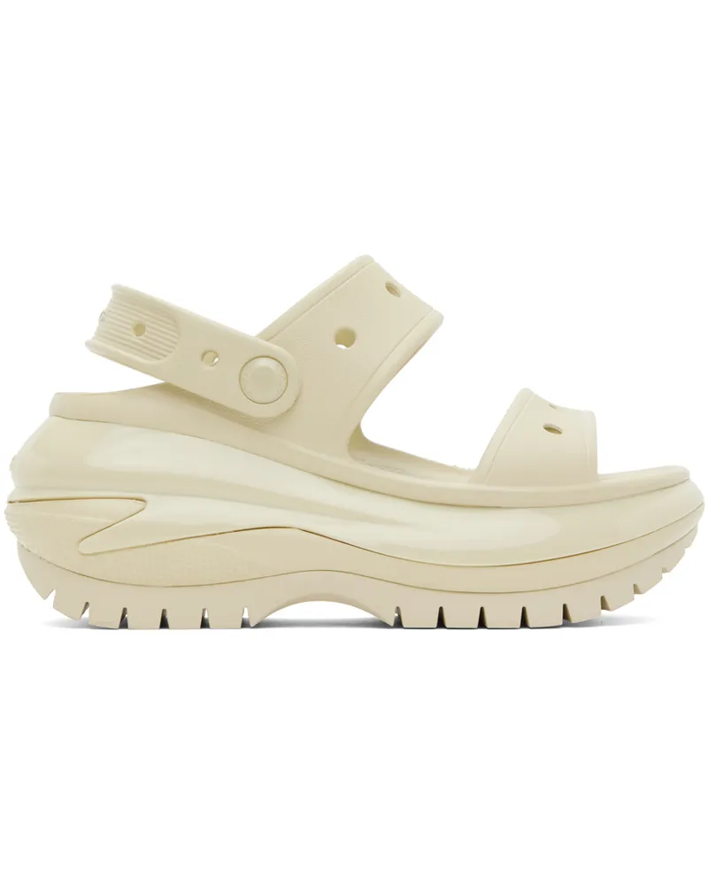 Crocs Off-White Mega Crush Sandals Bone