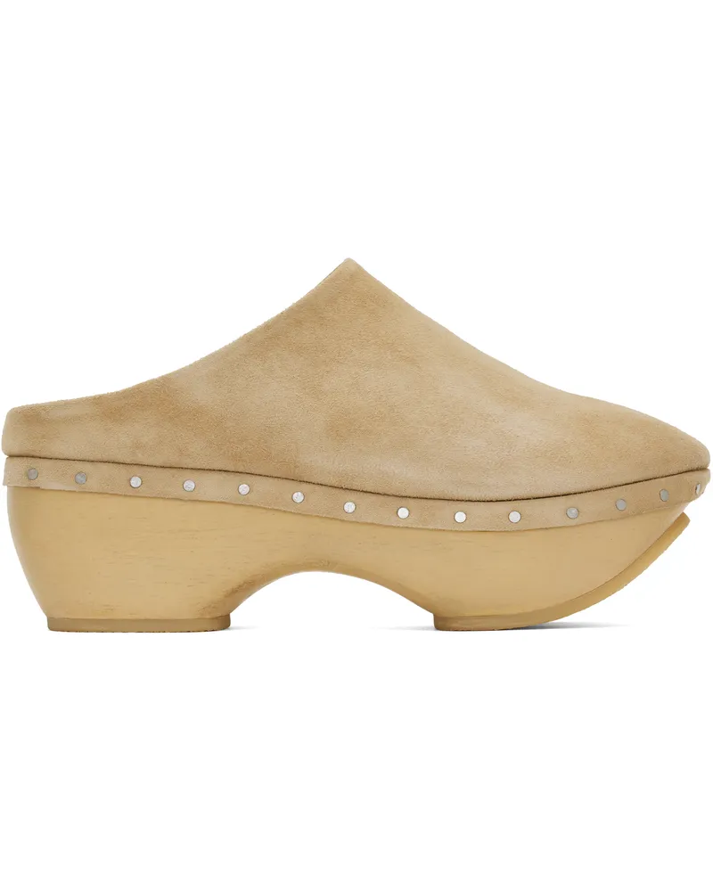 Lauren Manoogian Beige Suede Contour Clog S02