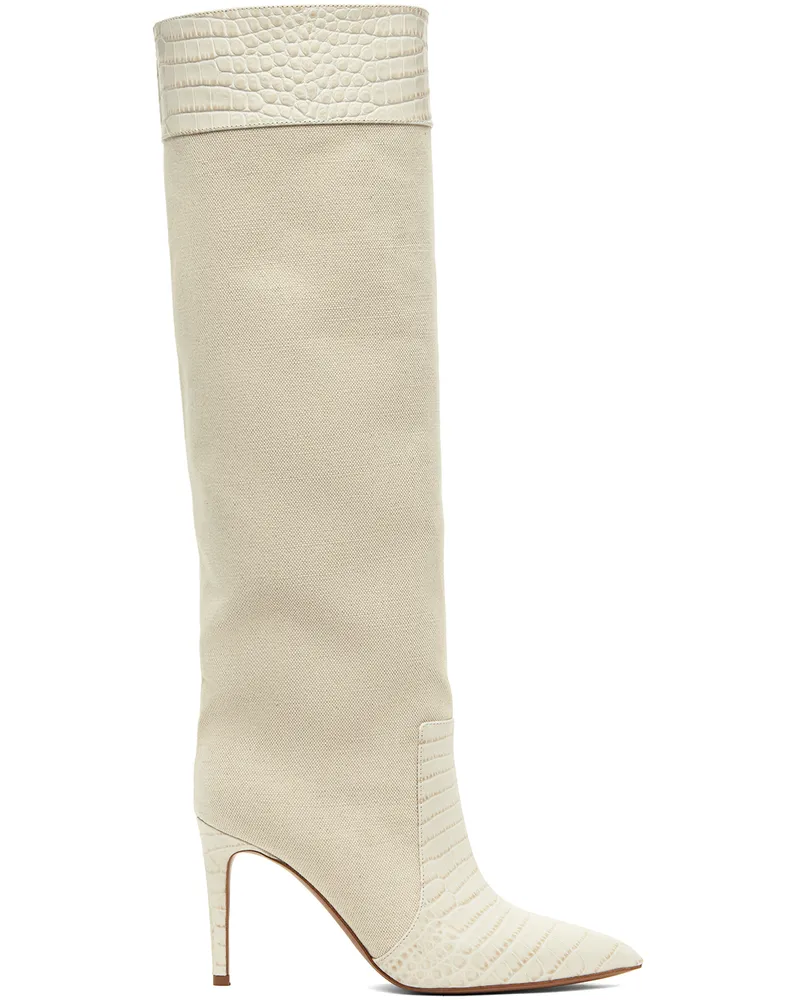 Paris Texas Off-White Stiletto 85 Boots Bone