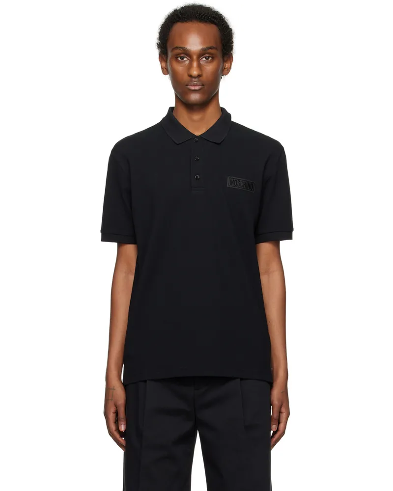 Moschino Black Patch Polo A0555