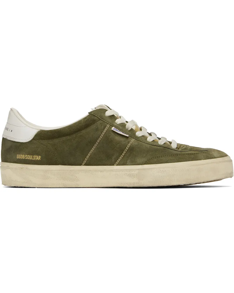 Golden Goose Khaki Soul Star Sneakers Olive
