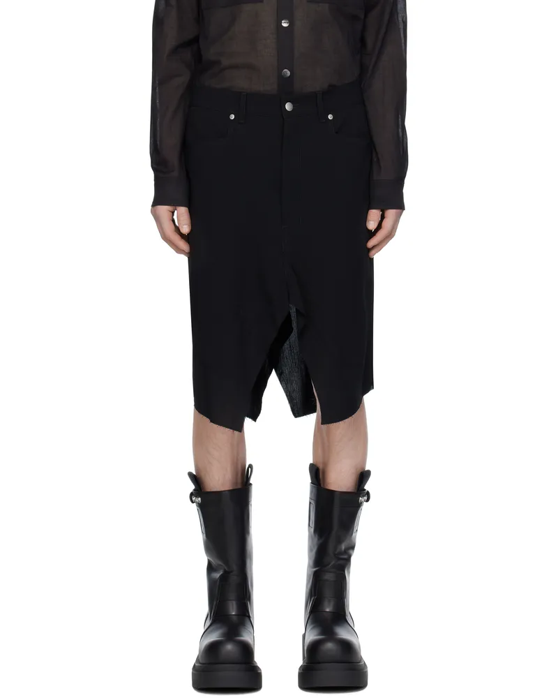 Rick Owens Black Hollywood Slivered Skirt 09