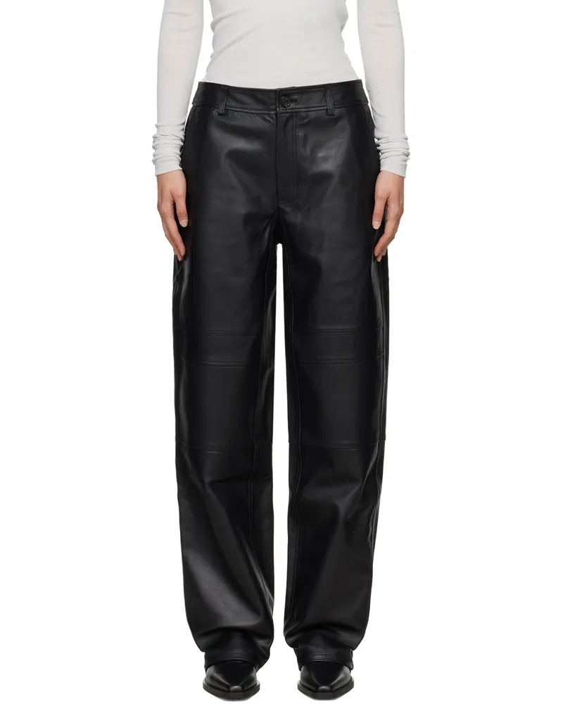 Proenza Schouler Black Proenza Schouler White Label Smyth Leather Pants 001