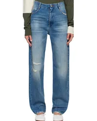 Maison Margiela Blue Straight-Leg Jeans Blue