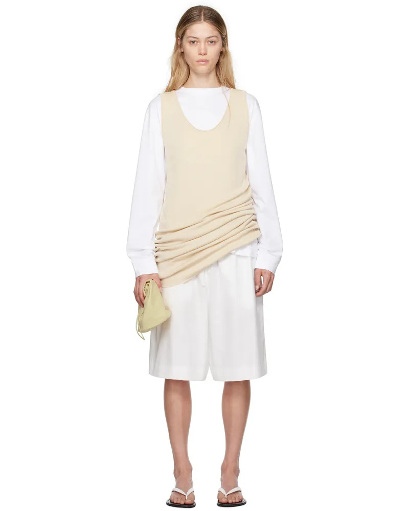 The Row Off-White Garfield Midi Dress Ecr