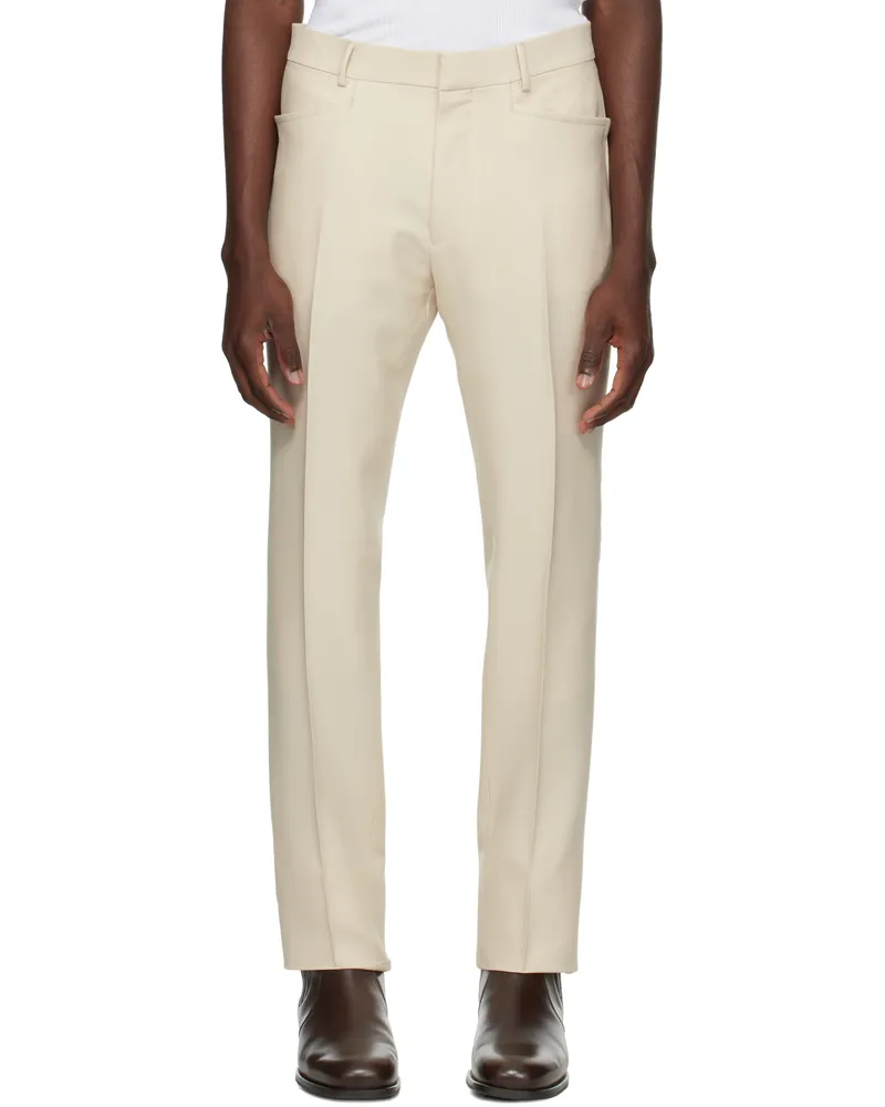 Tom Ford Beige Dyllan Trousers Champagne