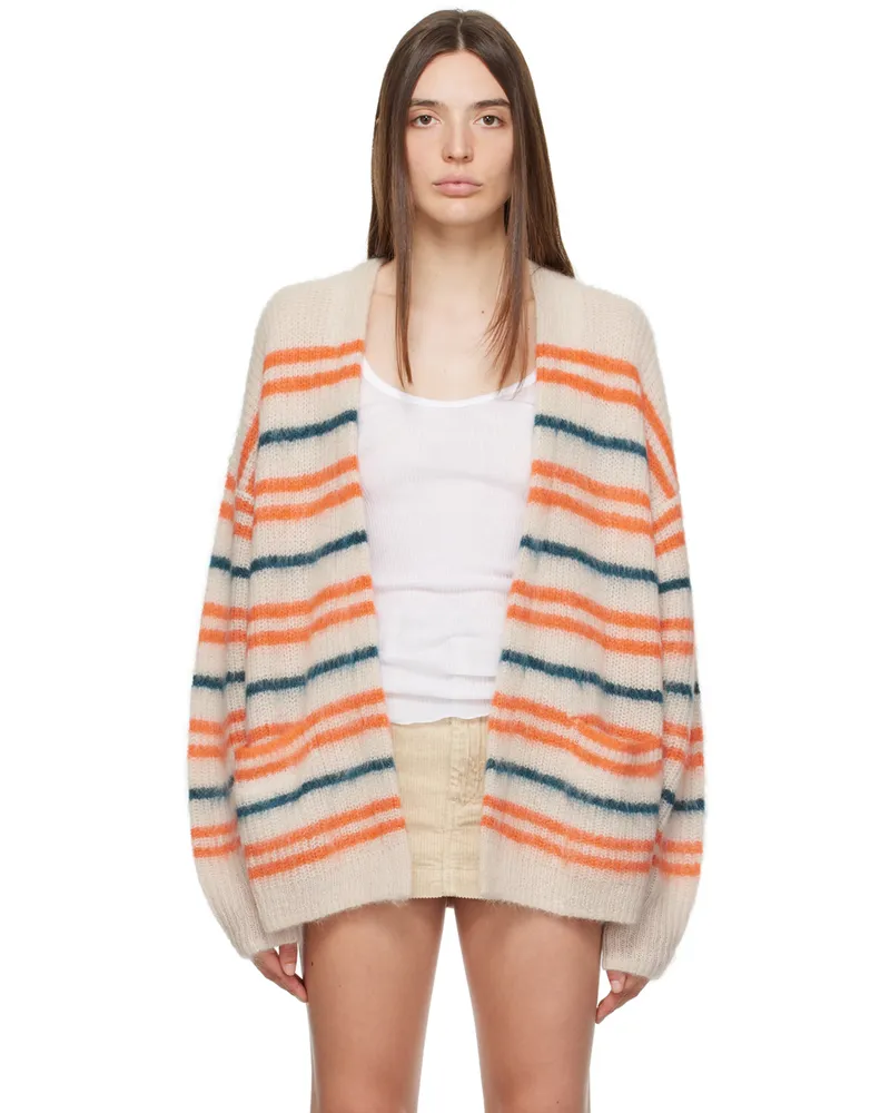 Étoile Isabel Marant Off-White & Orange Dana Cardigan 60tl