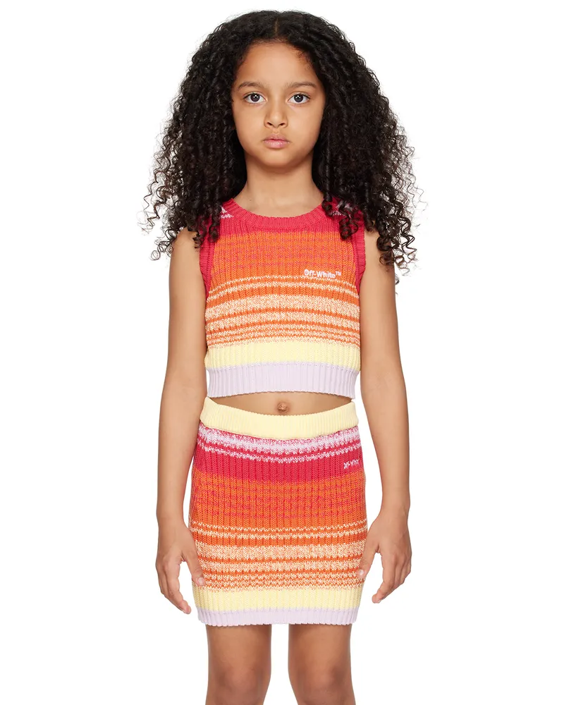 OFF-WHITE Kids Multicolor Striped Vest Vest