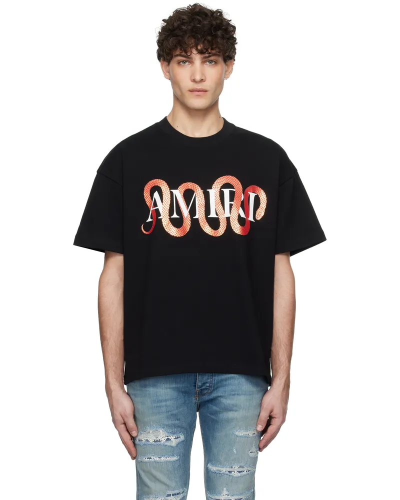 Amiri Black Snake T-shirt Black
