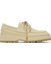 Jacquemus Yellow Les Sculptures 'Les Bateau Pavane' Boat Shoes Pale