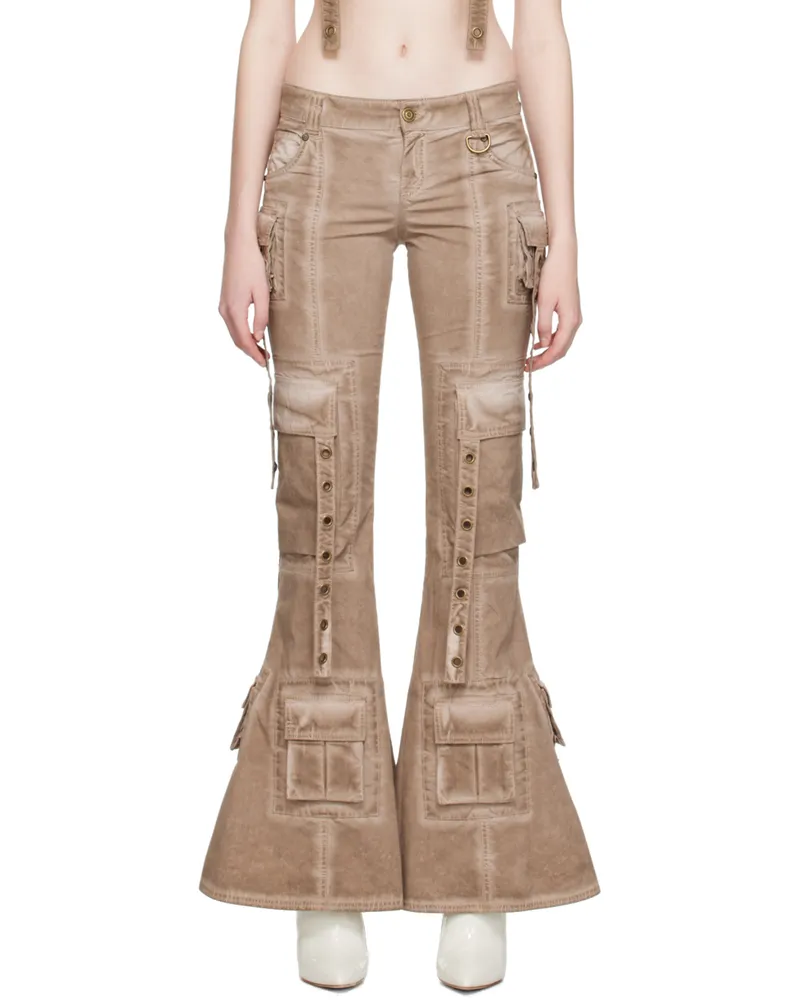 Blumarine Brown Strap Trousers N0811