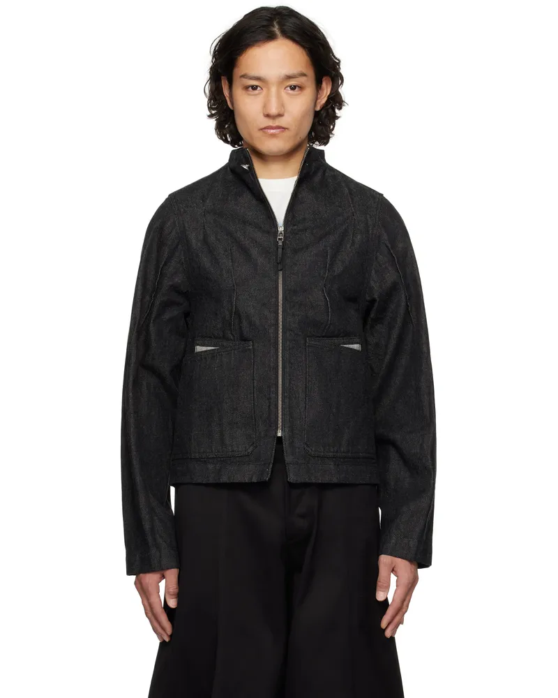 Adererror Black Pintuck Denim Jacket Black