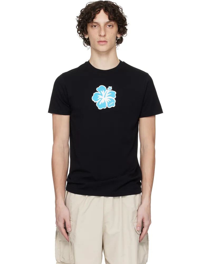 ABRA Black Flower T-shirt Black