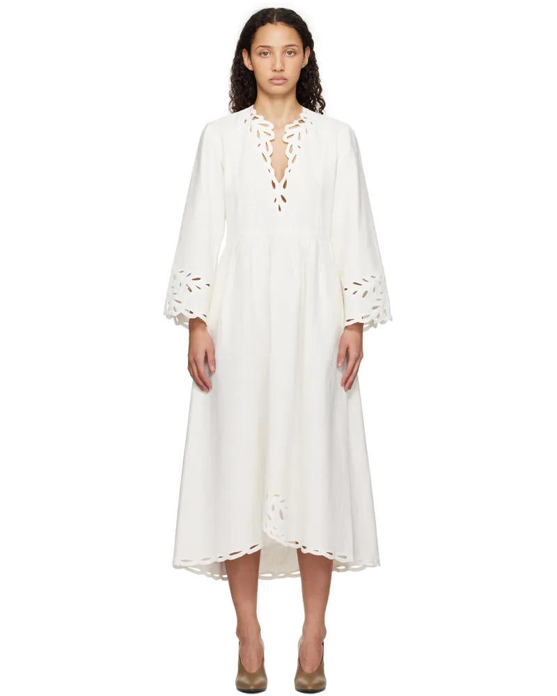 Étoile Isabel Marant White Tianny Midi Dress White