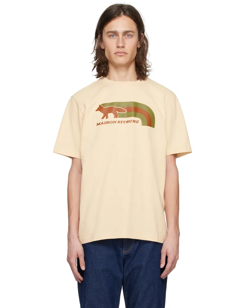 Kitsuné Beige Flash Fox T-Shirt P706