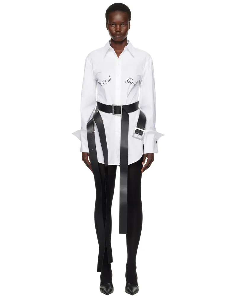 Jean Paul Gaultier White 'The Jean Paul Gaultier Print' Shirt 01