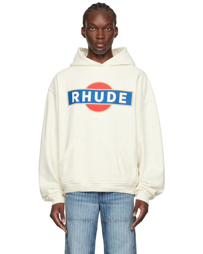 RHUDE Off-White Vintage Racer Hoodie Vtg