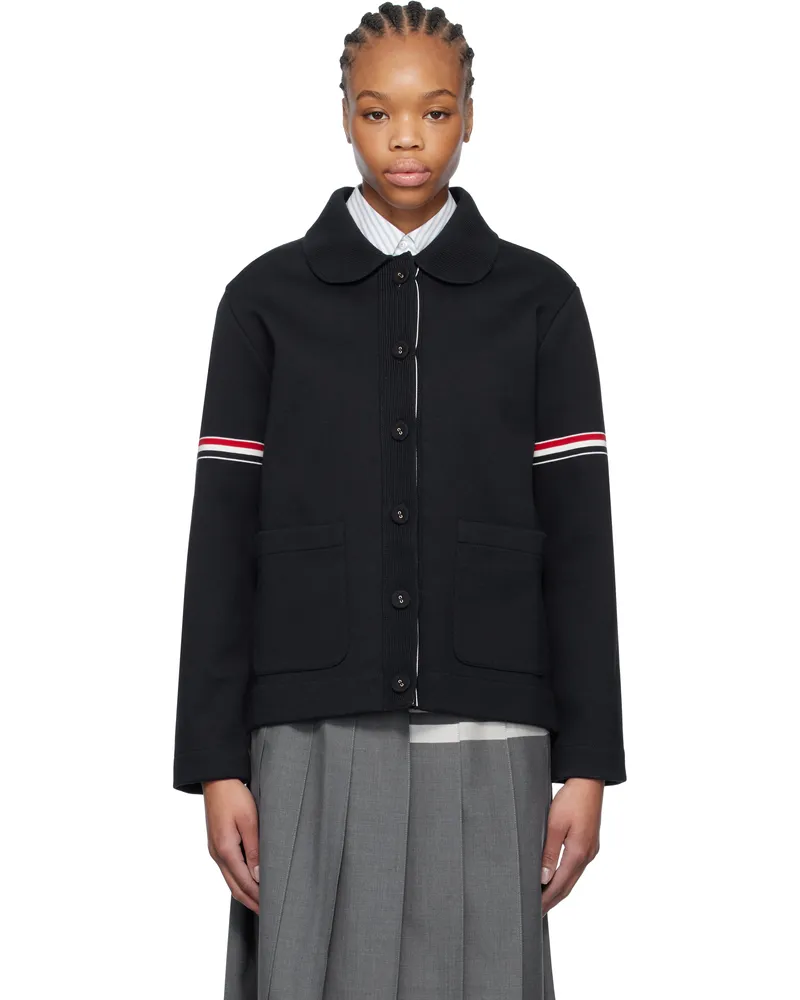 Thom Browne Navy Cotton Loopback Work Jacket 415