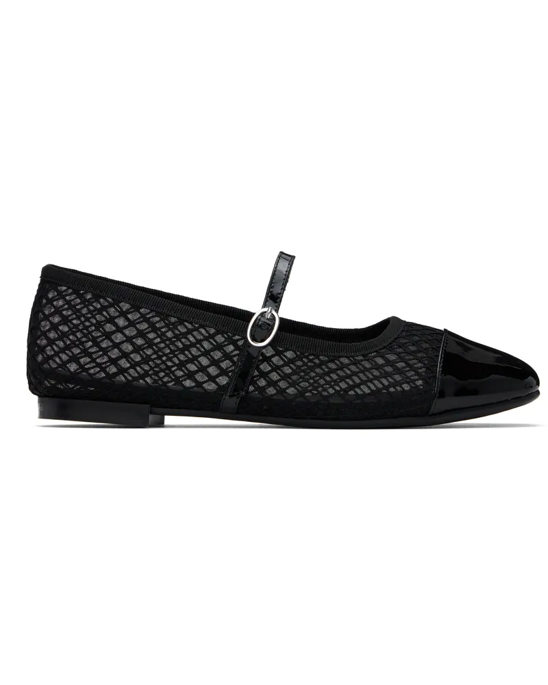 Repetto Black Mesh Georgiana Mary-Jane Ballerina Flats 410
