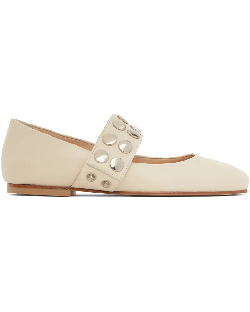 Molly Goddard SSENSE Exclusive Off-White Carla Ballerina Flats Off