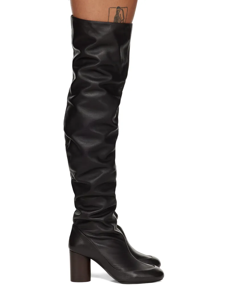 Christophe Lemaire Brown Glove 80mm Tall Boots Br490