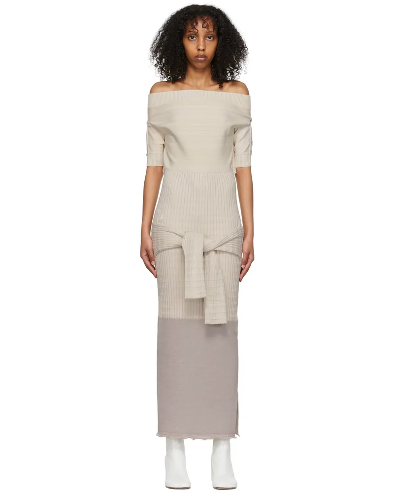 Maison Margiela Multicolor Viscose Maxi Dress 001f