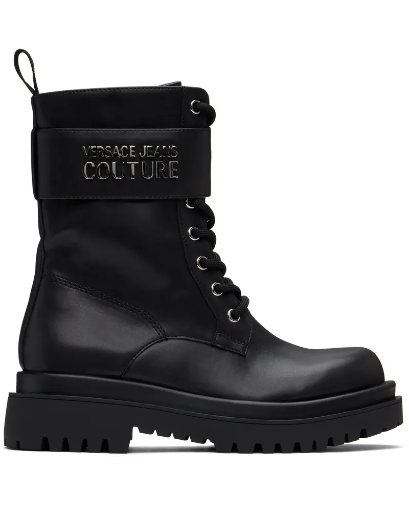 Versace Jeans Black Logo Drew Boots E899