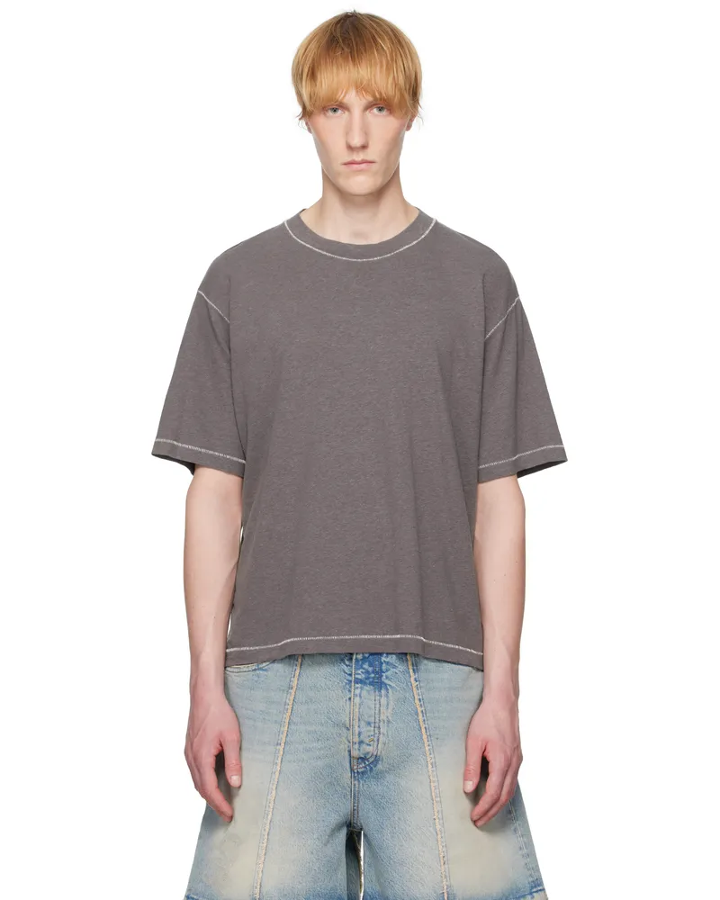Hope Gray Boxy T-shirt Plum