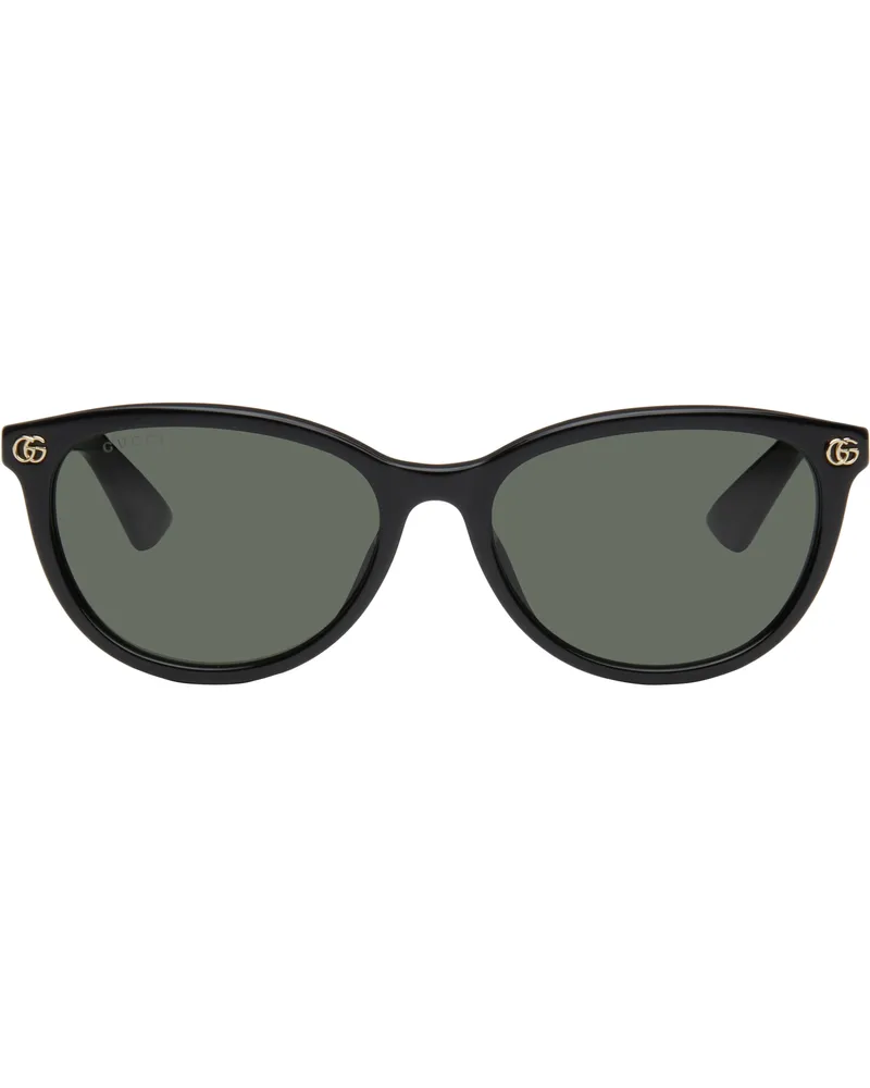 Gucci Black Light Acetate GG Oval Sunglasses 001