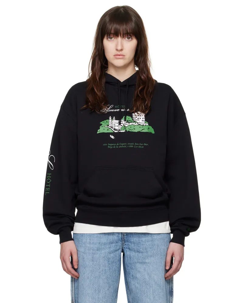 A.P.C. Black JJJJound Edition 'Hôtel Souvenirs' Hoodie Lzz