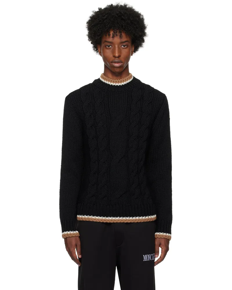 Moncler Black Virgin Wool Sweater 999