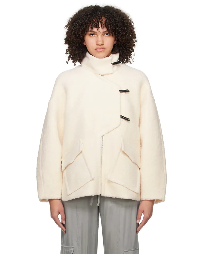 Ganni Off-White Drop Shoulder Jacket 135