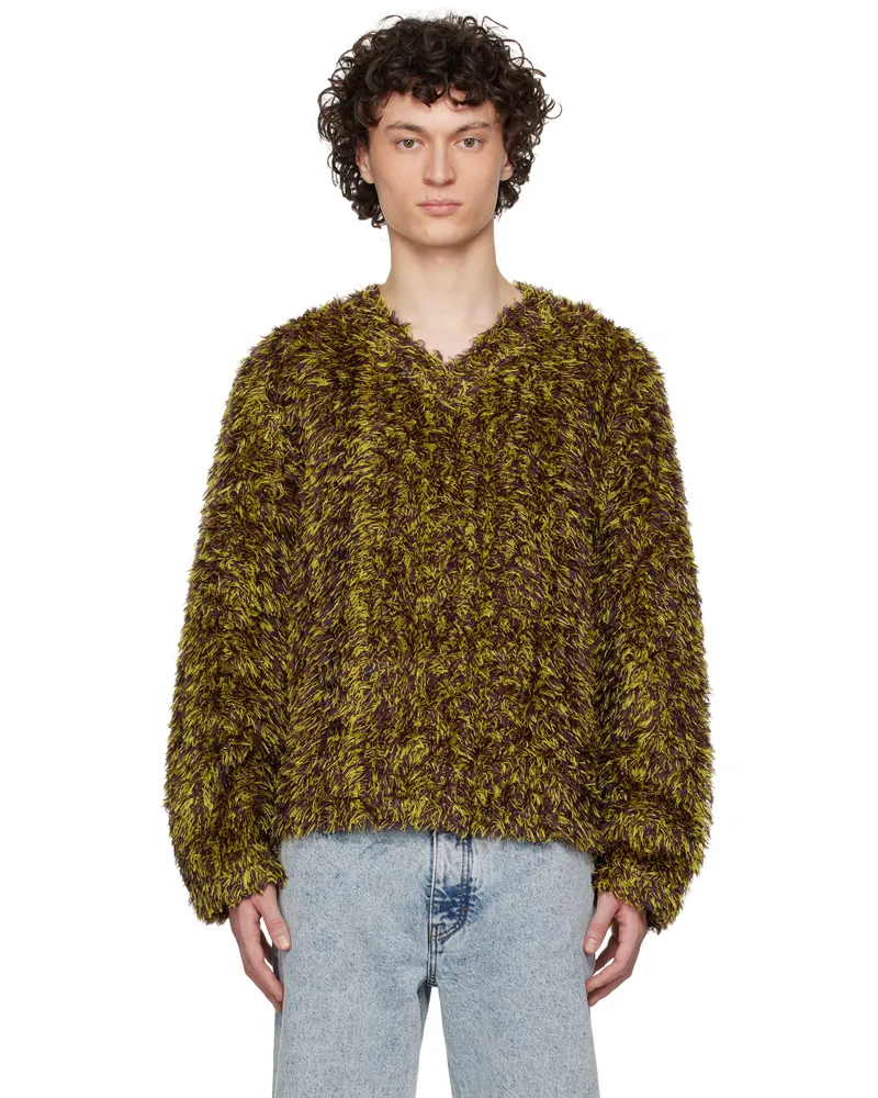 Séfr Brown & Yellow Agustin Sweater Two-tone