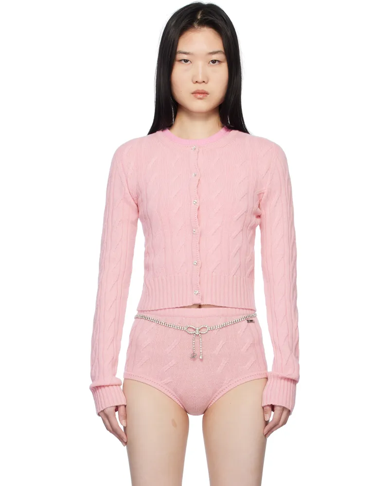 Blumarine Pink Wool & Cashmere Cardigan N0118