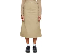 Beige Takibi Chino Maxi Skirt