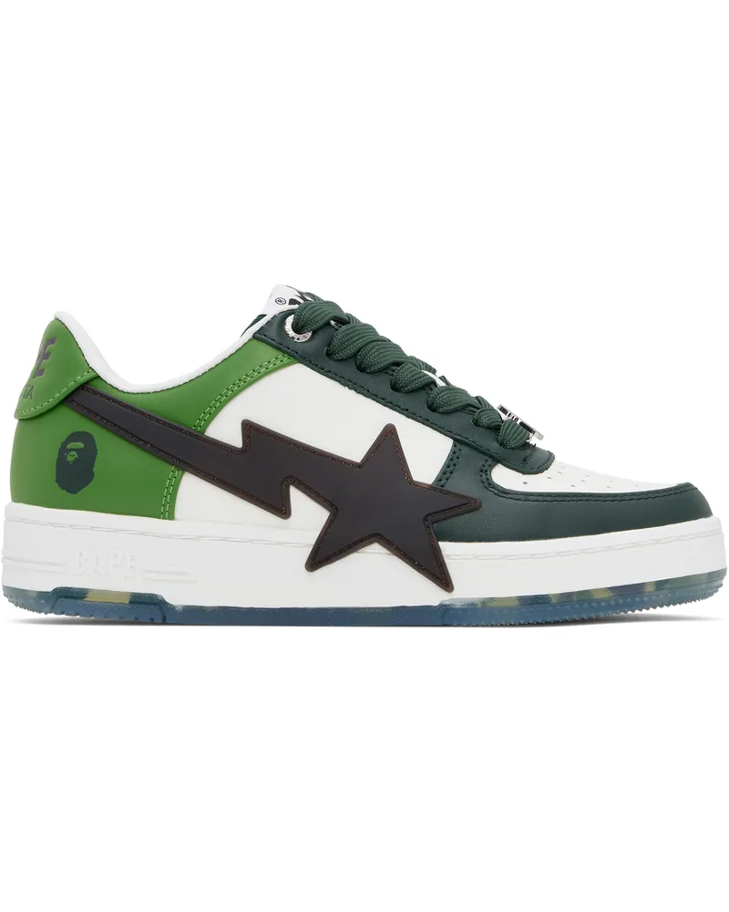 BAPE White & Green BAPE STA OS Sneakers Green